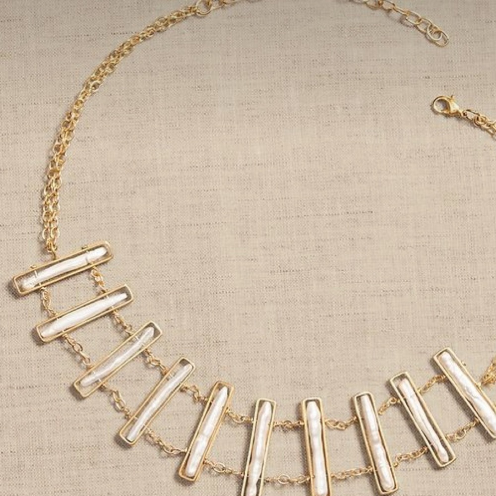 AUREUS + ARGENT Biwa Pearl Necklace Banana Republic - Picture 2 of 7